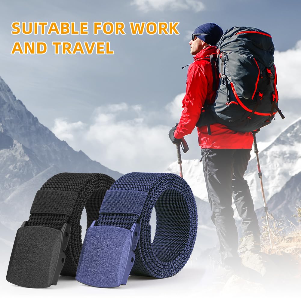 Aomig Cintura Tattica in Tela, 2Pcs Regolabile in Nylon Con Plastica Fibbia, Non Poroso, Militare, Outdoor da Uomo