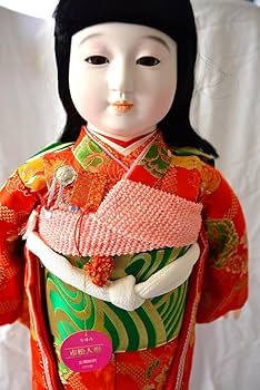 伝統的市松人形 楽天市場】市松人形 尺 金彩京友禅 男 波頭に宝 CS-BY11425-01