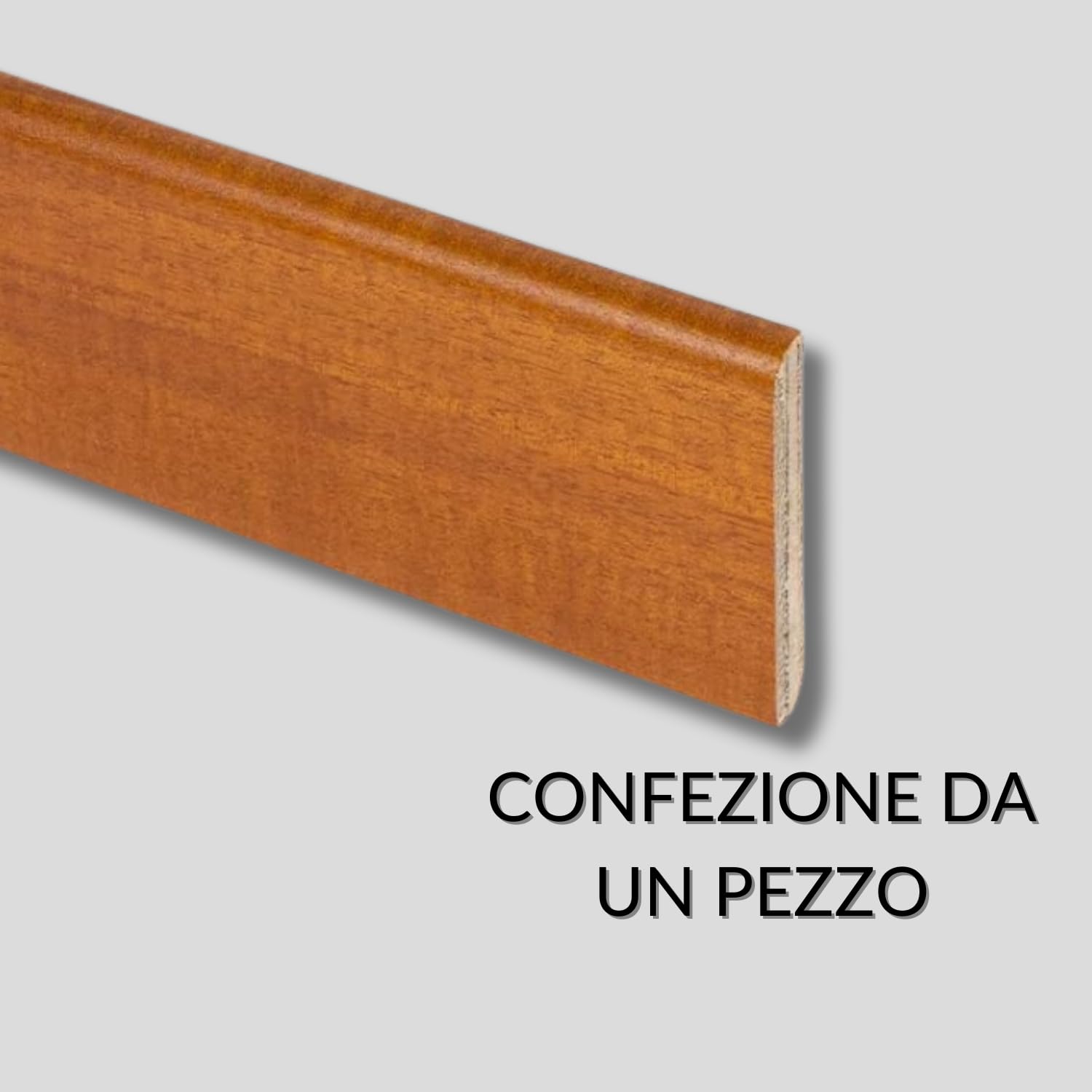Battiscopa In Legno Tanganika - Made In Italy, Noce Chiaro, 10x100x2400 Mm, Resistente Ai Lavaggi - Foto 7