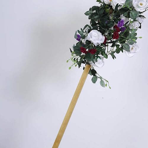 Miniatura 8 de Efavormart - Arco de boda de metal hexagonal dorado de 8 pies de alto, soporte de telón de fondo para cabina de fotos, capacidad de 100 libras