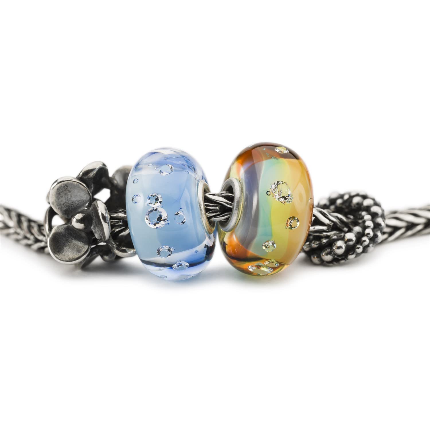 Trollbeads Joyful Diamond TGLBE-00213 - Perlina in vetro scintillante