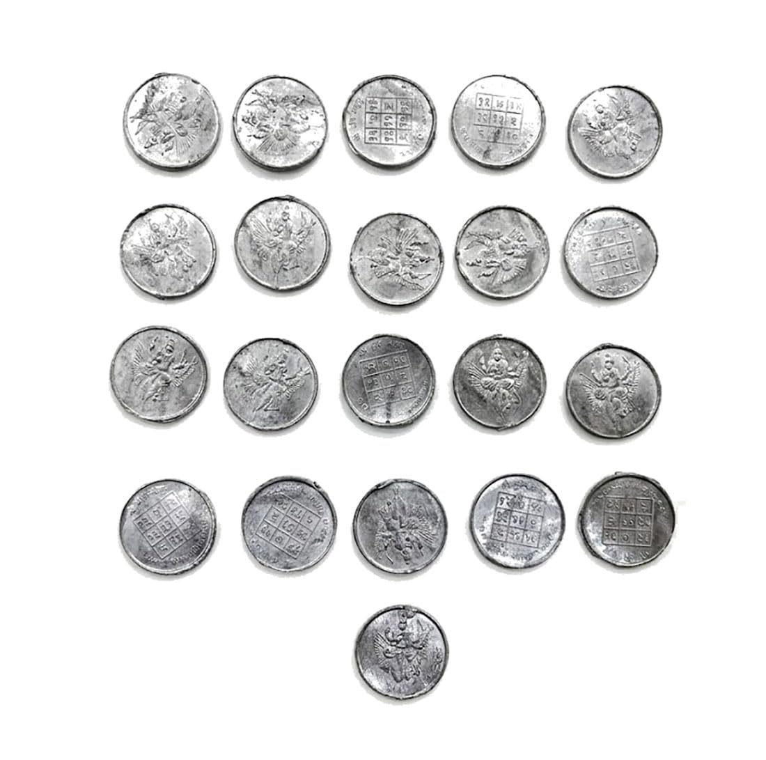 21 Lead Shani Dev Sikke for Shani Dosh Nivaran | Shani Yantra Coins Set | Traditional Jyotish Upay Item | Pack of 21 Lead Coins | Approx. Weight 110–120 Grams-image-39