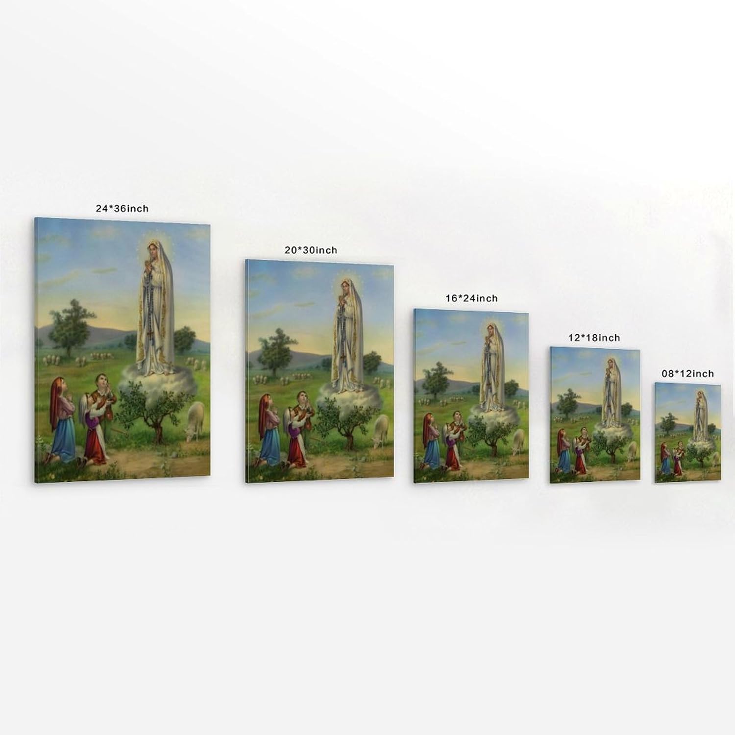 ACYYQWE Art Poster of The Cathedral of The Apparition of Our Lady of Fatima Canvas Wall Art Prints for Wall Decor Room Decor Bedroom Decor Gifts 12x18inch(30x45cm) Frame-style image 2