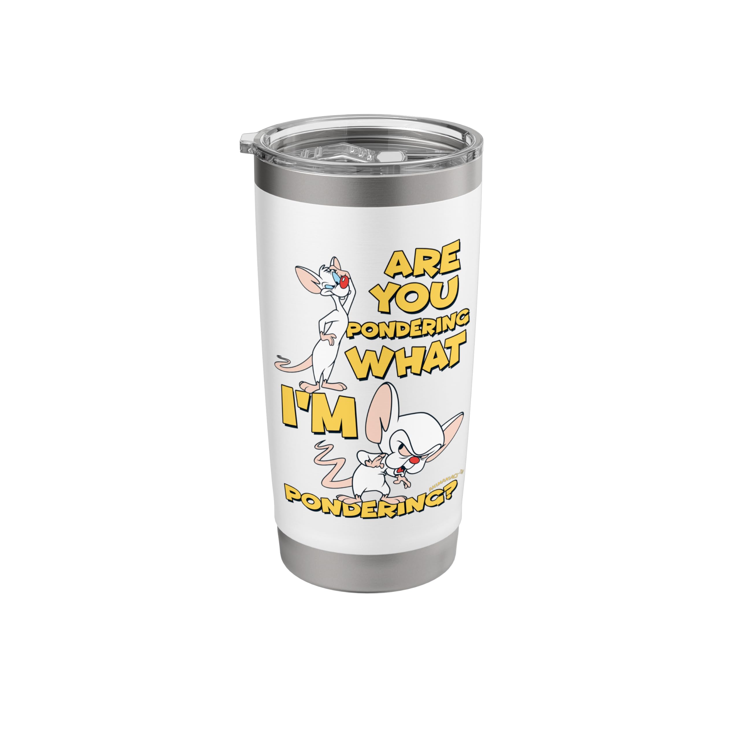Pinky and the Brain Pondering Stainless Steel Insulated Tumbler