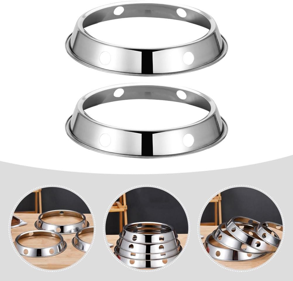 SHOWERORO Stainless Steel Wok Ring for Gas Stove 9.25 Inch Heat Resistant Stove Rack Pot Holder Kitchen Cooking Accessory Durable Support for Wok and Frying Pan