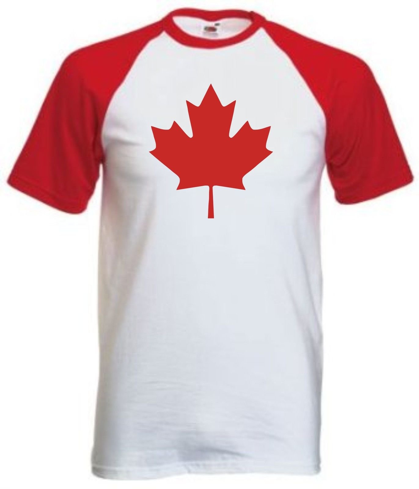 Reality Glitch Men's White/Red Canada International Flag T-Shirt