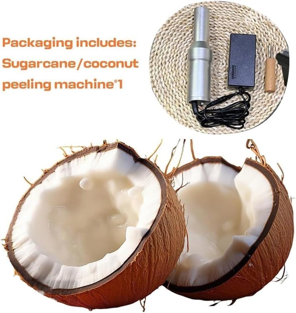 Pelador automático de caña de azúcar, raspador rápido de aleación de aluminio para frutas y verduras para coco, herramienta de cocina eficiente y fácil de usar