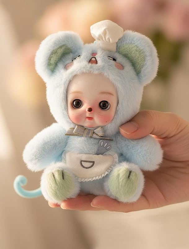 Muñeca con cara de porcelana de 6 pulgadas, muñeca coleccionable para mayores de 14 años