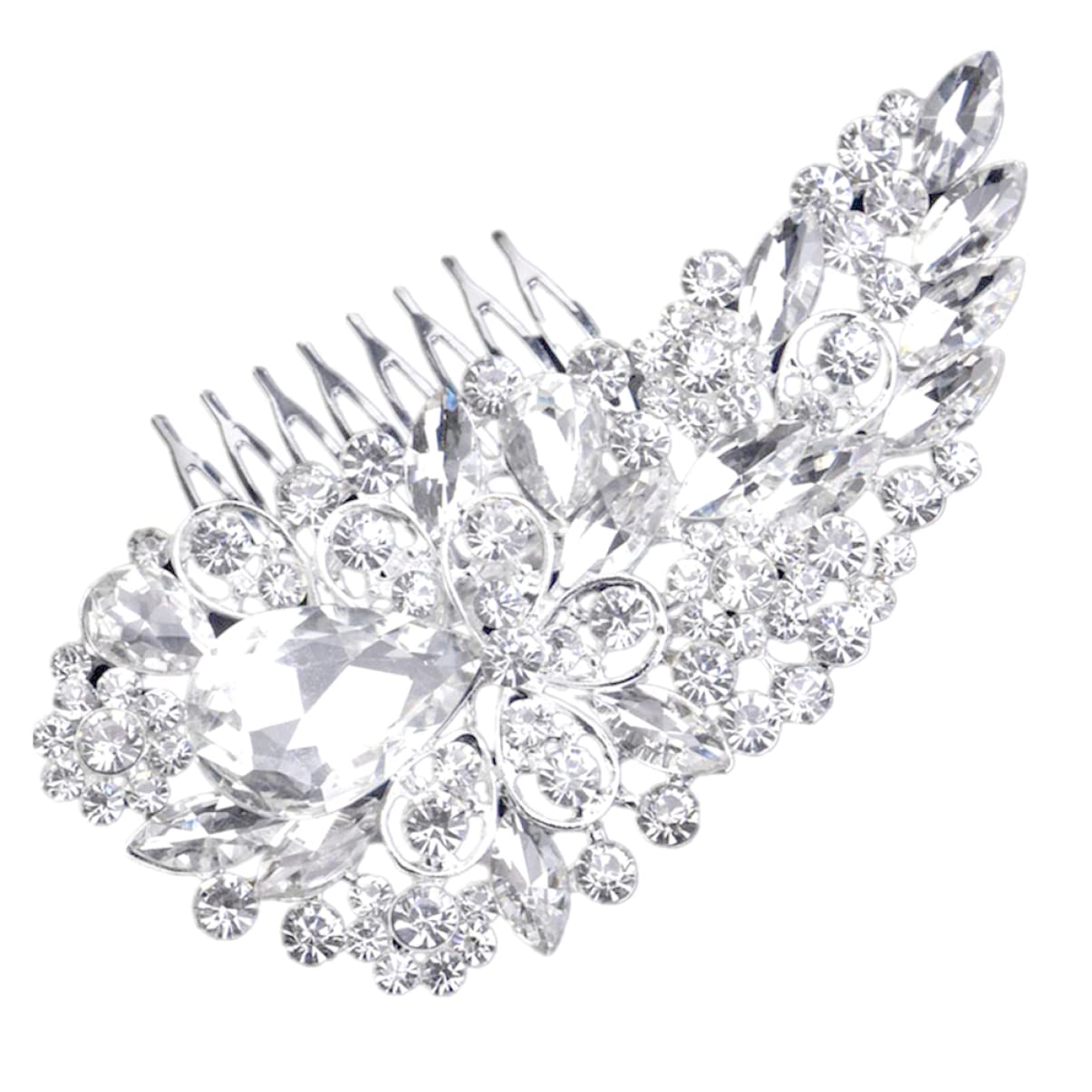 Fermaglio per capelli, forcine per capelli, pettini per capelli, accessori per capelli, copricapo per capelli da sposa, pettini laterali con strass laterali con strass laterali per capelli con strass