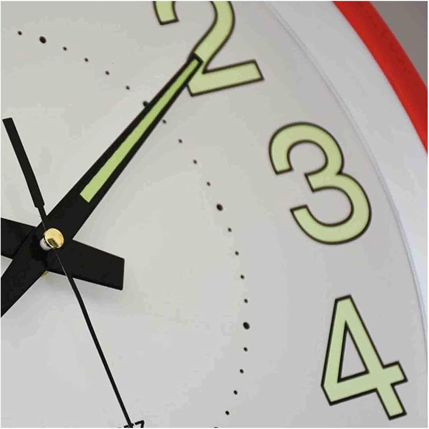 Wall Clock,Wall Clock Indoor/Outdoor Decorative Clock Glow In Dark Wall Clock, 12 Inch Luminous Fluorescent Shiny Large Garden Clock Silent Quartz Movement Waterproof Outdoor Clock Decoration Out