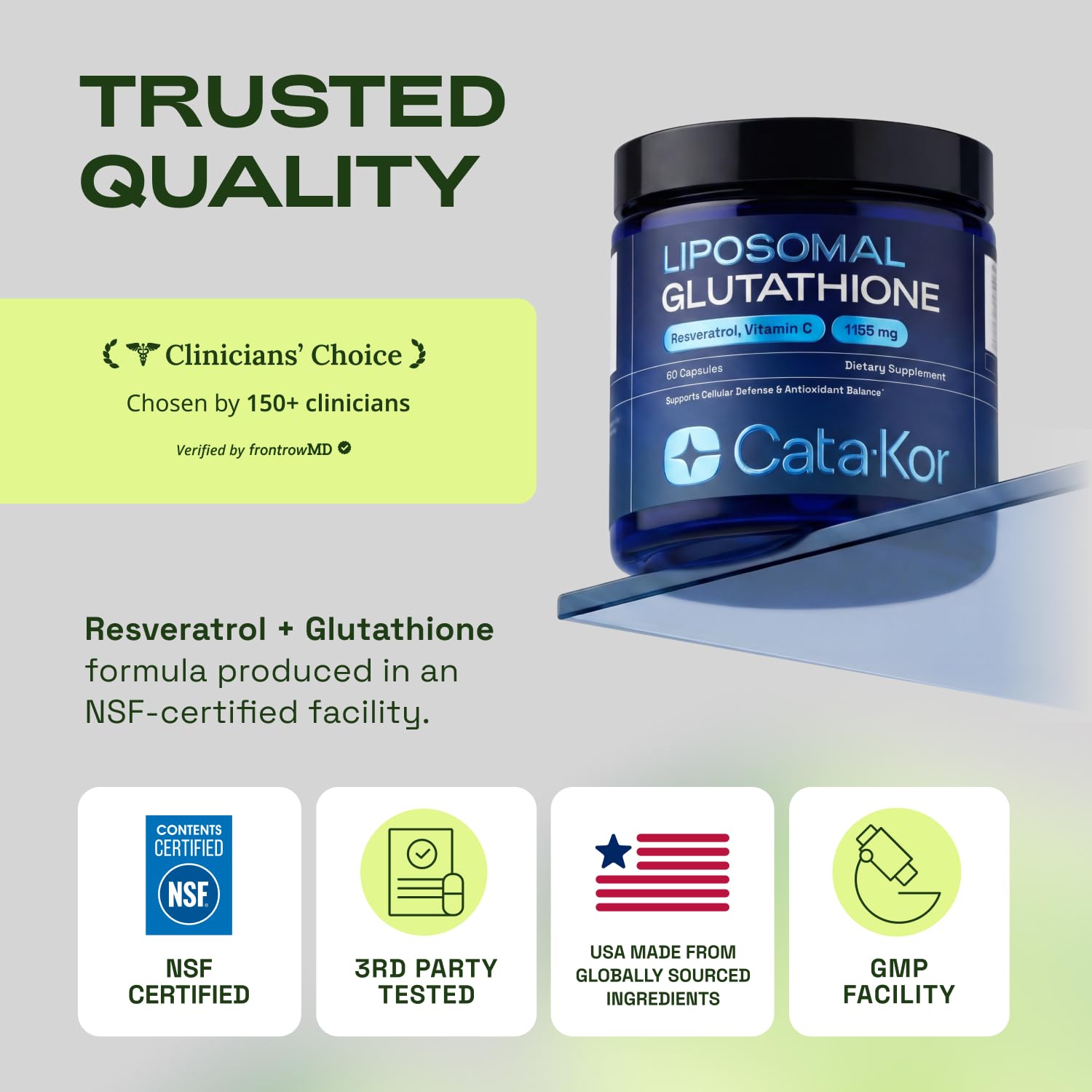 Cata-Kor Liposomal Glutathione & Resveratrol – Ultra High Absorption with Vitamin C, Selenium & Vitamin B2 (60 Count (Pack of 1)) — Amazon image 7