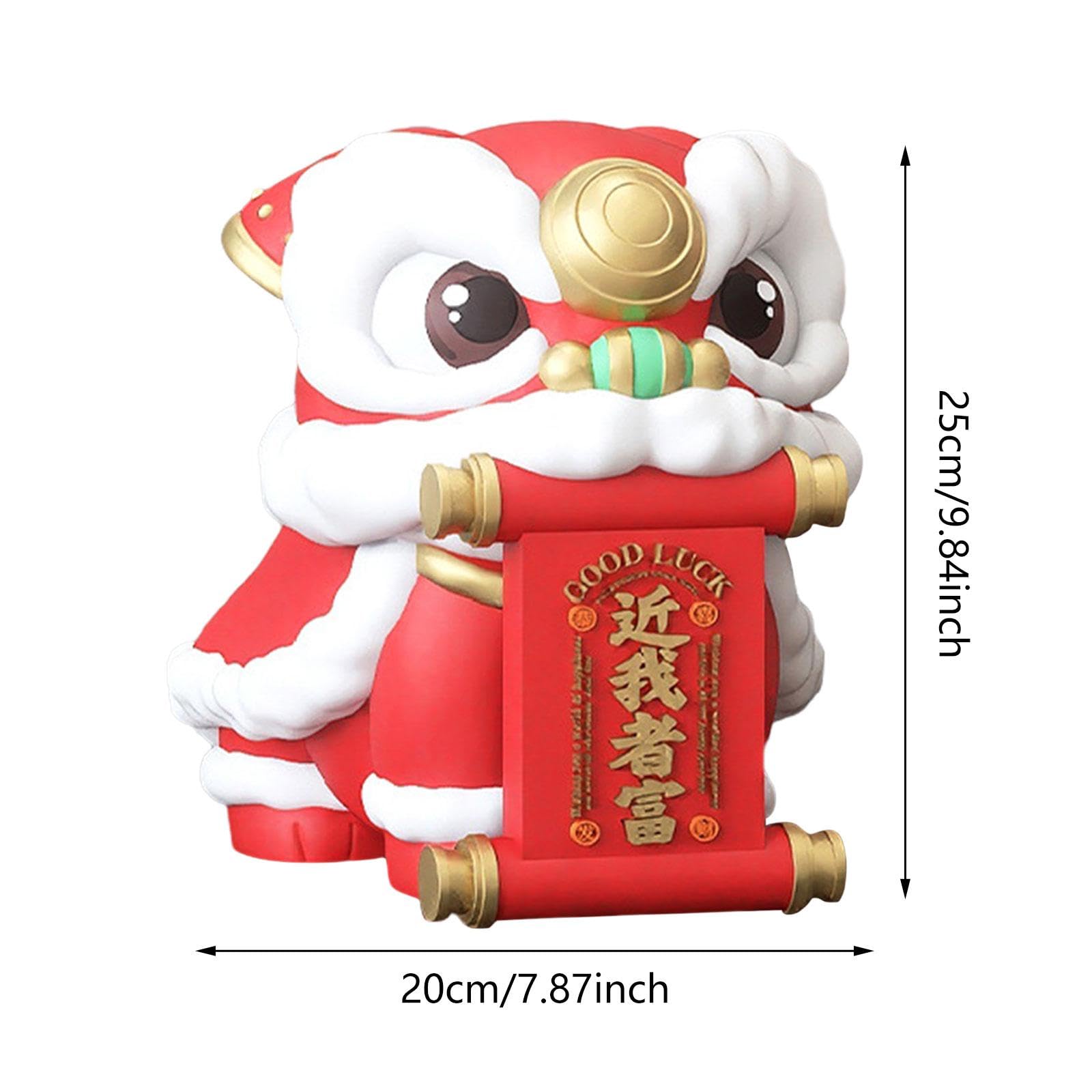 Amazon.co.jp: Perfk 獅子舞の像 伝統的な樹脂製置物 防水アートワーク