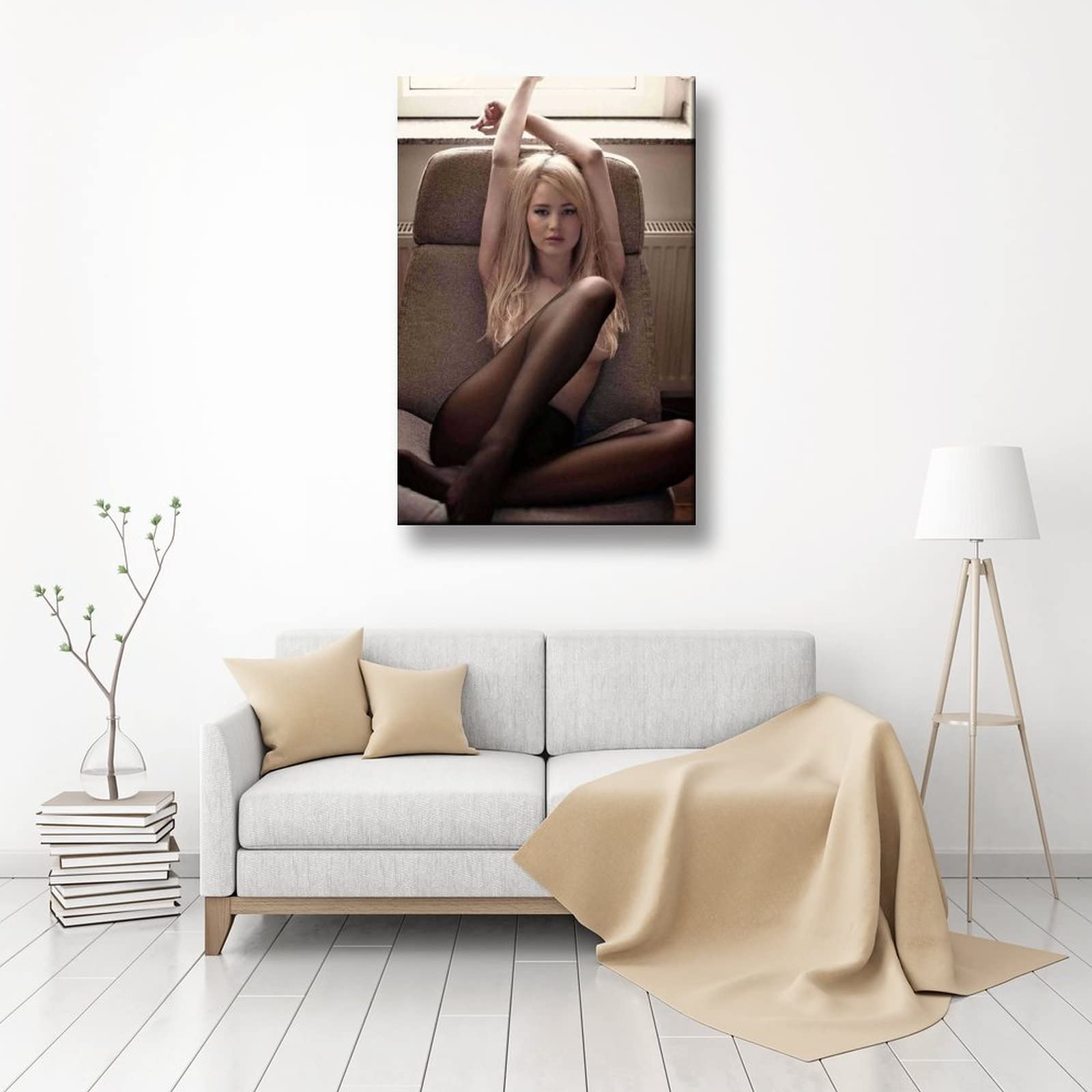 Jennifer Lawrence Hot Black Stockings Sexy Poster Canvas Wall Art Poster  Decorative Bedroom Modern Home Print Picture Artworks Posters  08x12inch(20x30cm) : Amazon.ca: Home