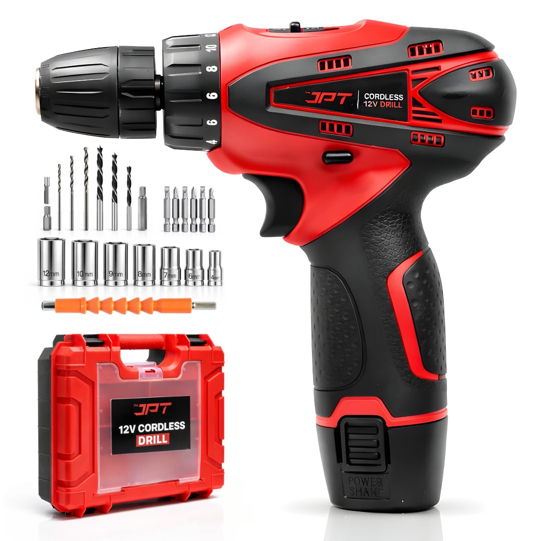 JPT 12V 3/8-inch Cordless Drill Machine - Image 1