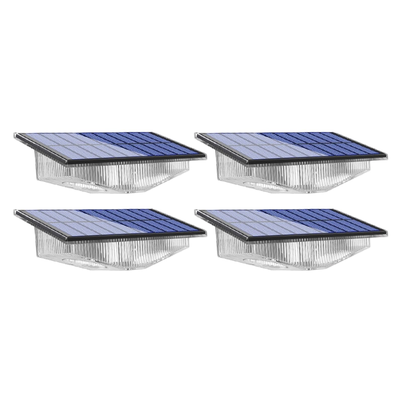 Jazuaiao 1 / 4Pcs Solar Fence Light Outdoor Waterproof Wall Lamps Garden Paths Decorative Lights for Garden Step Patio Stairs Solar Wall Light Waterproof Outdoor