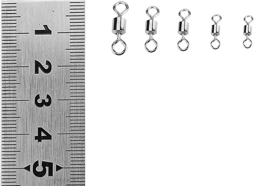 Miniatura 5 de VGEBY Giratorios de pesca, 210 piezas de acero inoxidable rodamientos giratorios conector 2 # 4 # 6 # 7 # 8 # balanceo de pesca giratorio con caja
