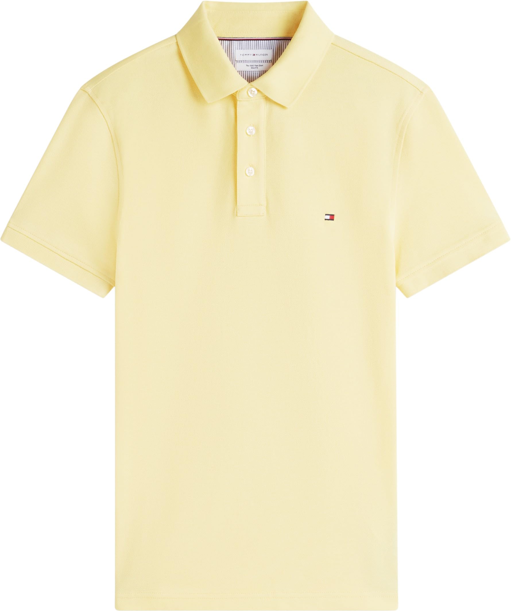 Tommy Hilfiger Męska koszulka polo 1985 SLIM MW0MW17771 S/S Polo, żółta, 3XL, Żółty (Citronella), 3XL