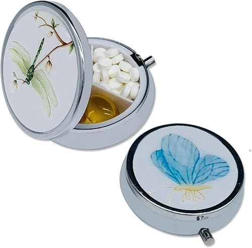 Miniatura 1 de 2 pastilleros de viaje pequeños, estuche organizador de vitaminas, contenedor de medicamentos, bonito organizador de píldoras, estuche de viaje,
