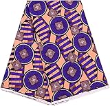 Alina Belle Ankara African Wax Print Fabric Kente Fabric Dutch African Wax Fabric (6 Yards, A8)
