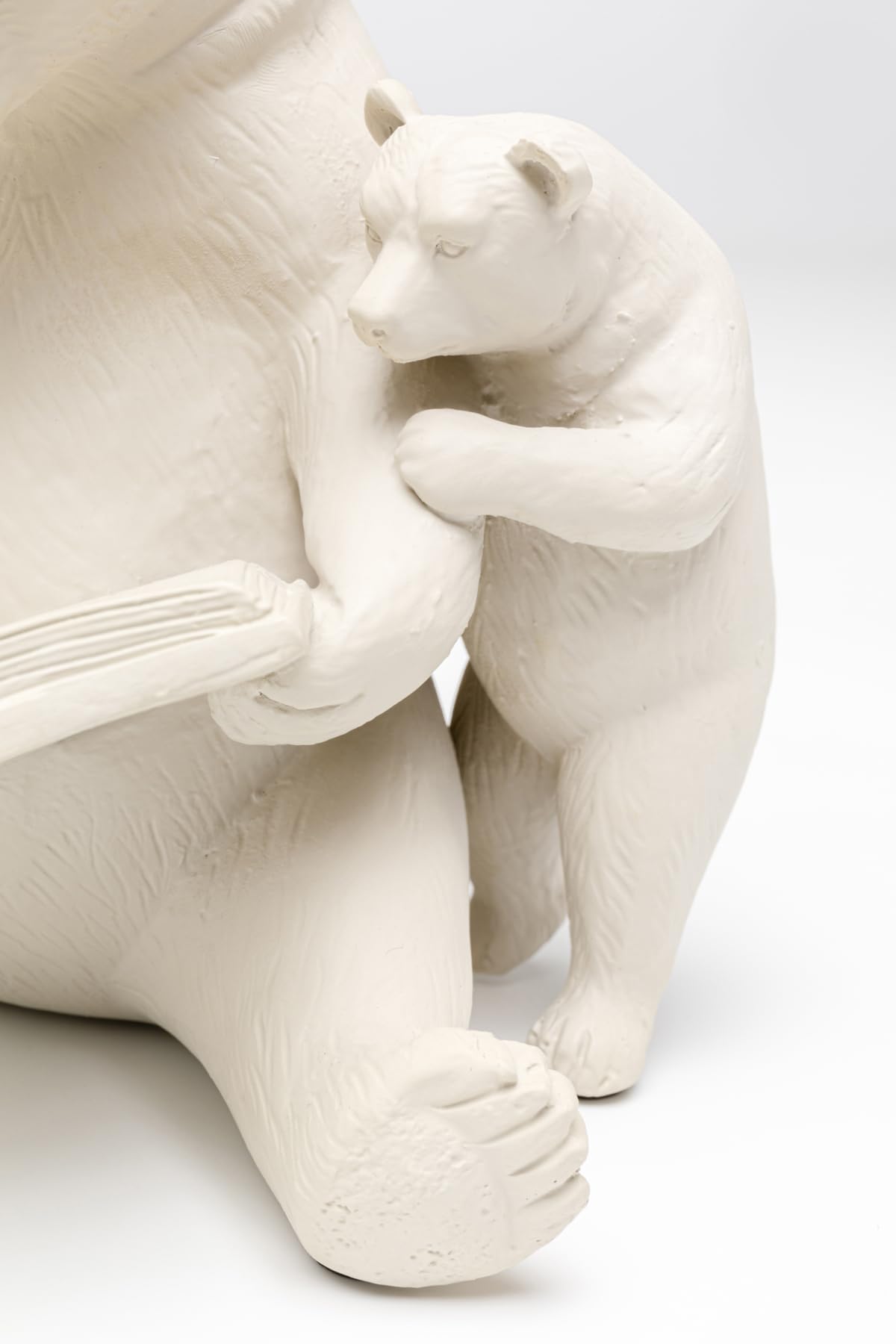 Kare Figurine décorative Design Reading Bears - Grège - Accessoire de Maison - Motif Ours - Fait à la Main - 18 x 20 x 16 cm (H x l x P)