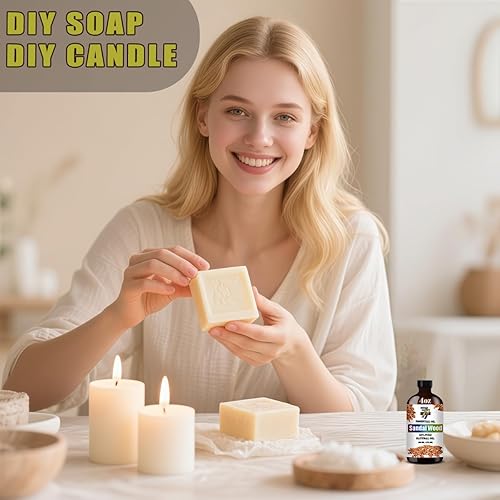 Miniatura 7 de Aceite esencial de sándalo (4 oz4.1 fl oz)  Aceites de sándalo para aromaterapia, difusores, humidificadores, fragancias para el hogar, cuidado de