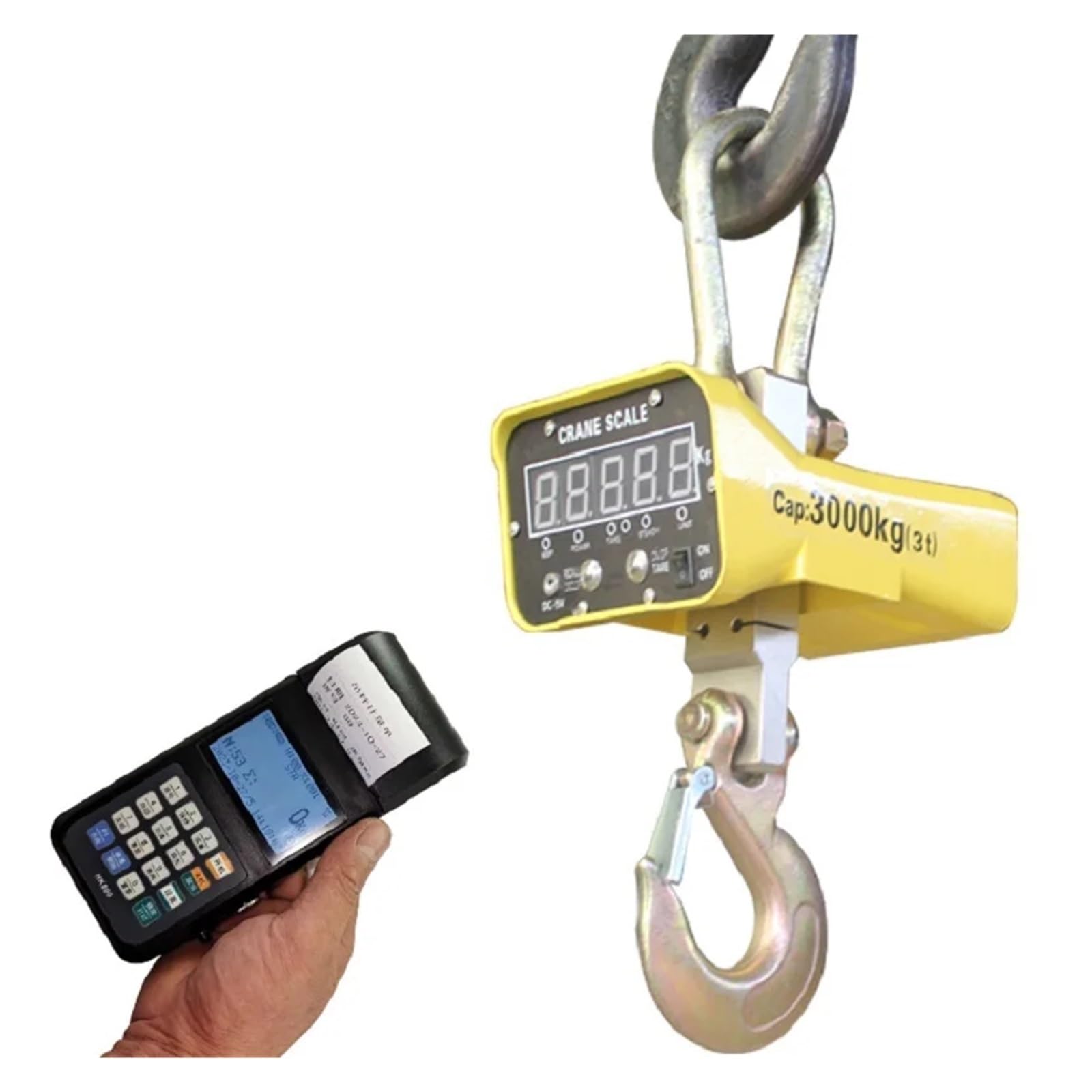 Bilancia elettronica for gru 5000KG/5T di precisione wireless sospesa con telecomando for uso diffuso(Wireless meter)