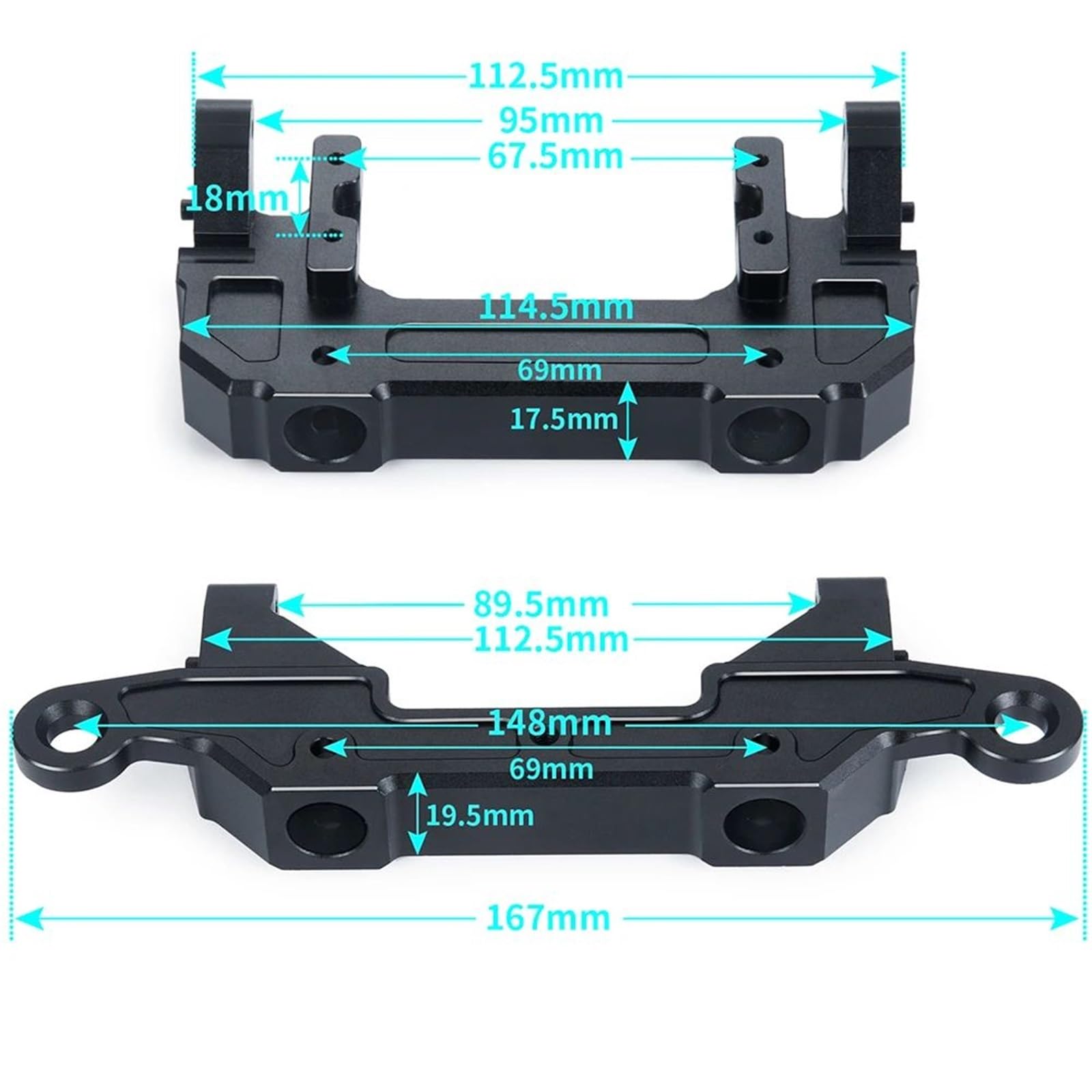 Für Traxxas Für TRX4 Für Defender Für Bronco Für Axial Für SCX10 90046 90047 1/10 Metall Front Stoßstange RC Crawler Auto Upgrade Teile RC-Komponenten