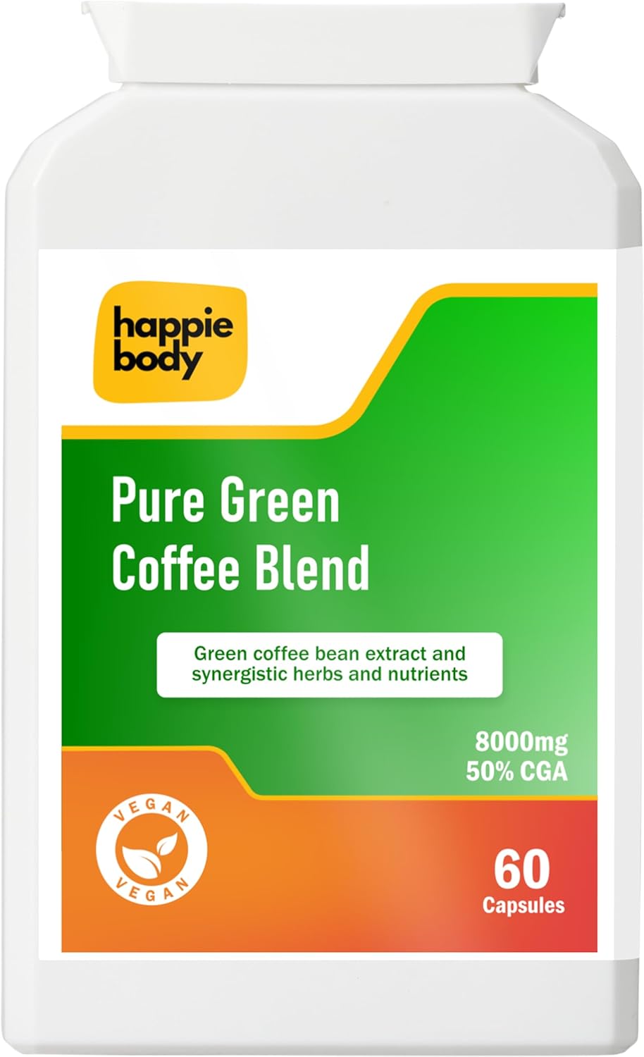 Pure Green Coffee Bean Blend | Metabolism, Energy and Weight Support | 60 Capsules | UK Made