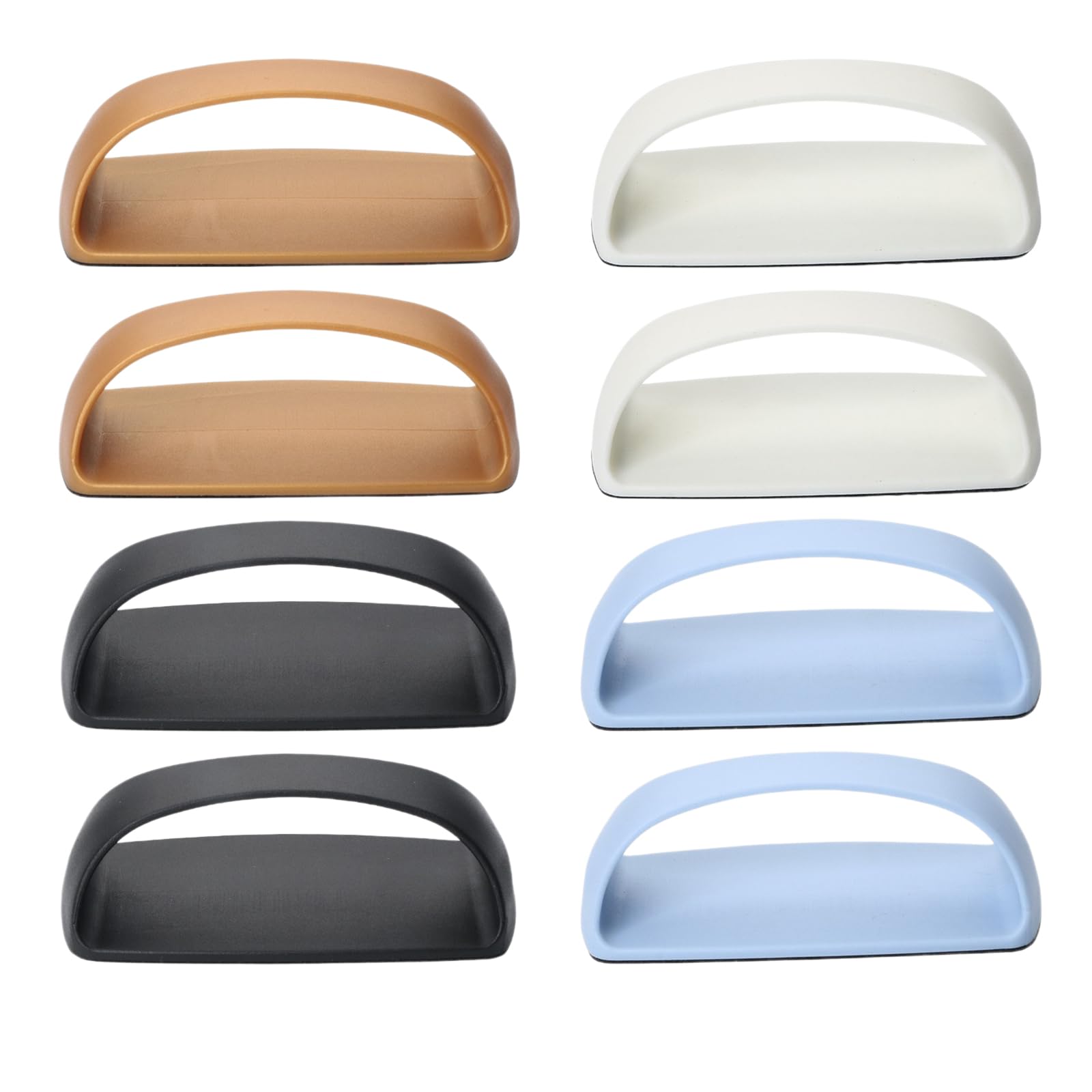 Acpetdr Multi-Color 4 Pair Self-Stick Cabinet Drawer Handles Pulls, Drawer Push Pull Handles Helper For Kitchen Bathroom Closet Wardrobe Dresser Window