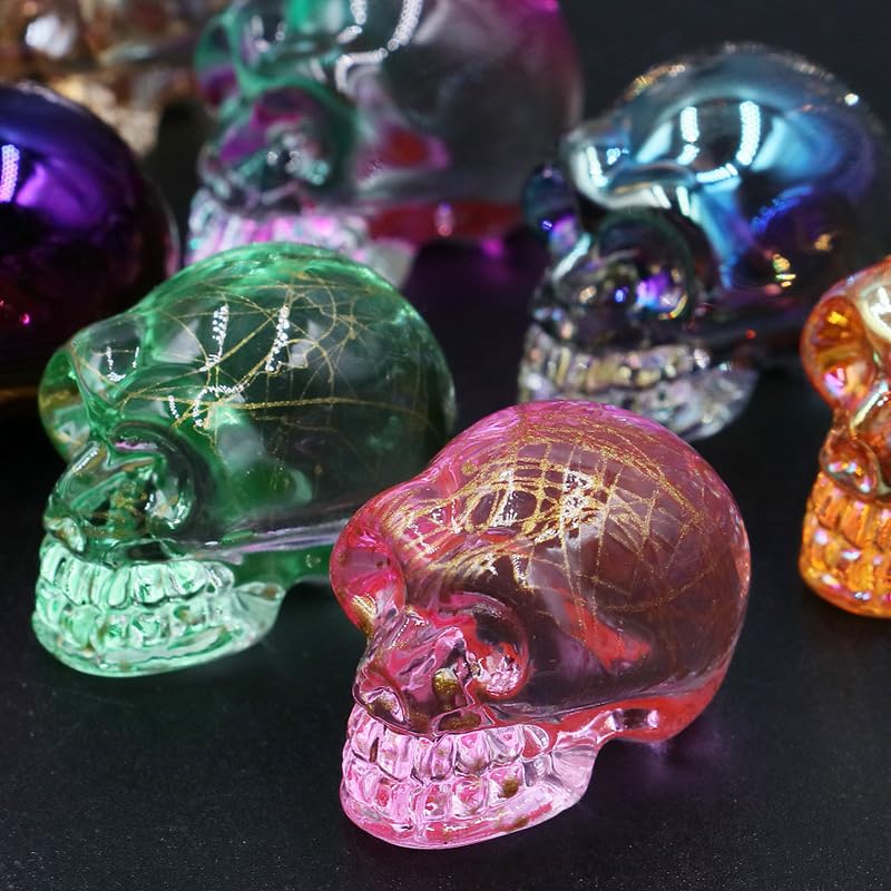 Estatuas Calavera de Cristal Paquete 10 Piezas miniatura 6