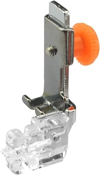 DREAMSTITCH Double Side Adjustable Invisible Zipper Presser Foot for Singer Brother Silver 941100000