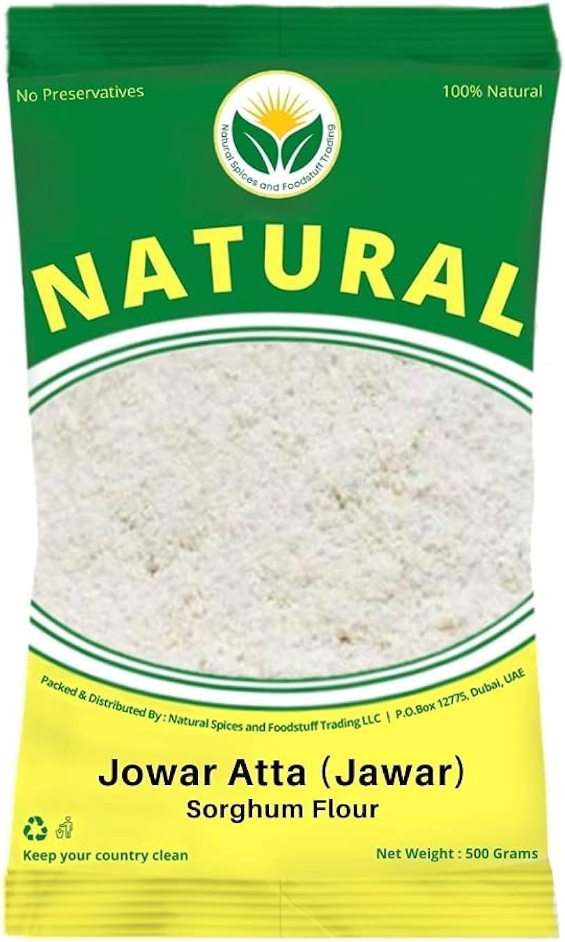 – Natural Jowar Atta 2kg (Sorghum Flour) | 100% Pure Gluten Free High Fiber Flour | Fresh, UAE