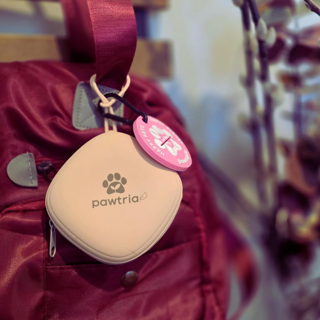 Pawtria Bolsa de silicona para golosinas para perros, pequeña bolsa de entrenamiento, bolsa portátil para golosinas para perros para correa u otros objetos, bolsa para excrementos de perro, sin BPA,