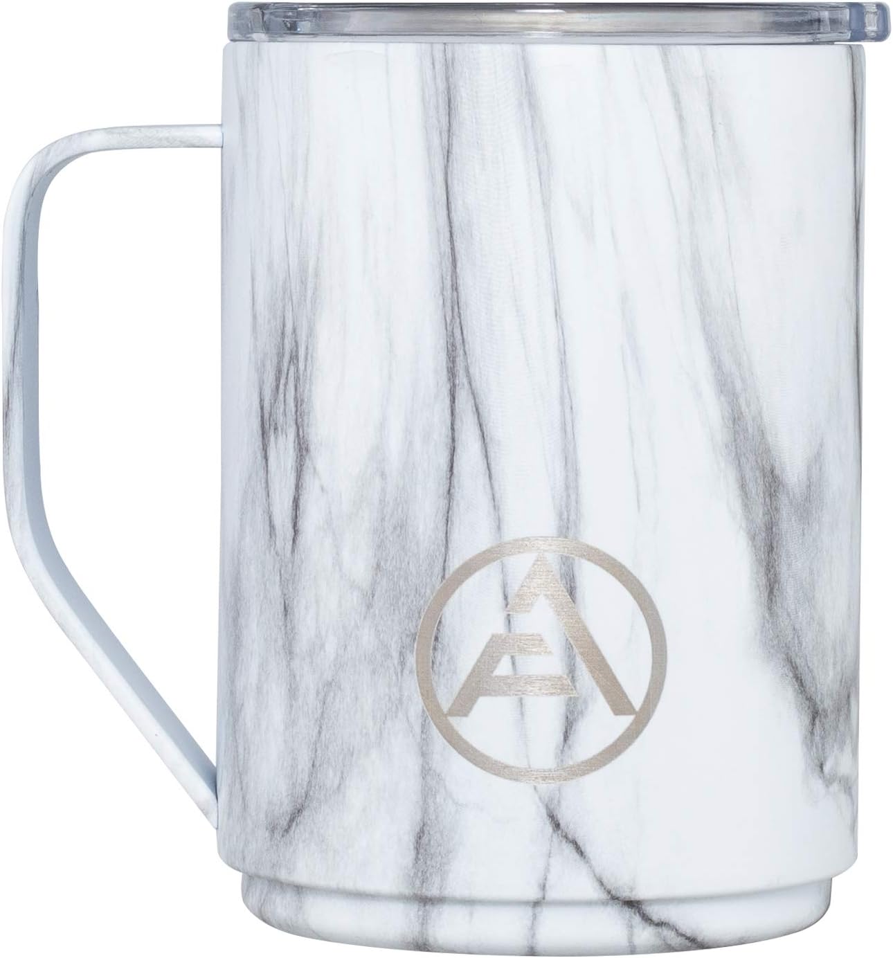 EAF Stainless Steel Coffee Mug with Lid and Handle, Vacuum Insulated Thermal Coffee Mug, 14 oz Double Walled To Go Mugs for Hot Cold Drinks - Marble