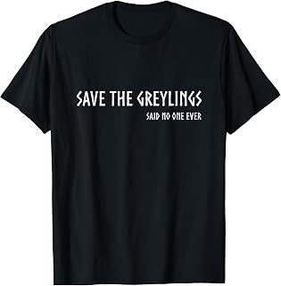 Save the Greylings! Valheim Inspired Viking Funny Gamer T-Shirt,Black,Small
