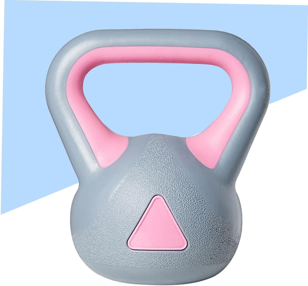 BESTonZON Fixed 2kg Rubberized Kettlebell for Women Fitness Training, Gray Pink Home Gym Strength Exercise Weight