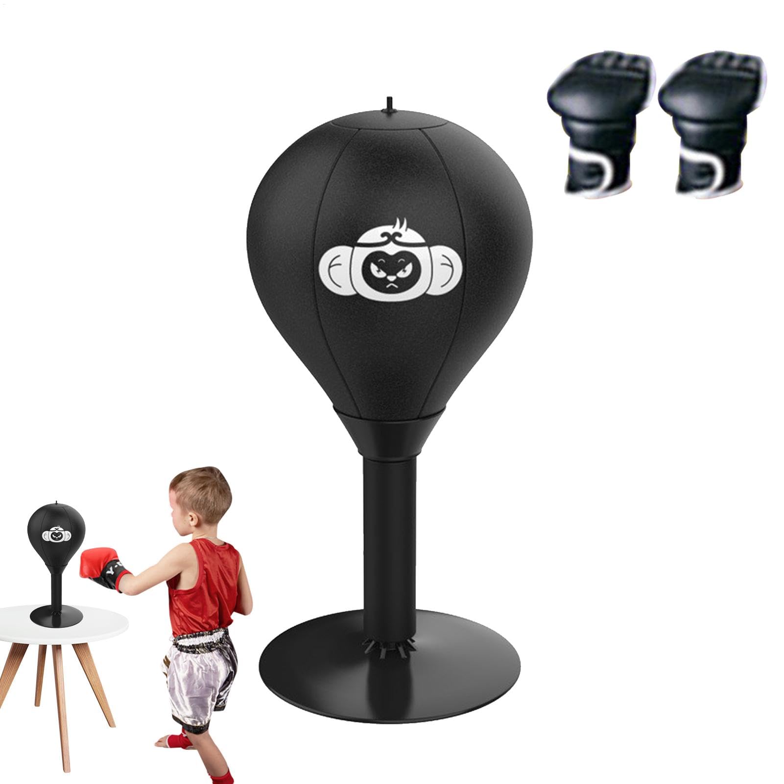 Sacco da boxe da tavolo, con ventosa, ispessito, resistente, per alleviare lo stress, per la casa e il lavoro