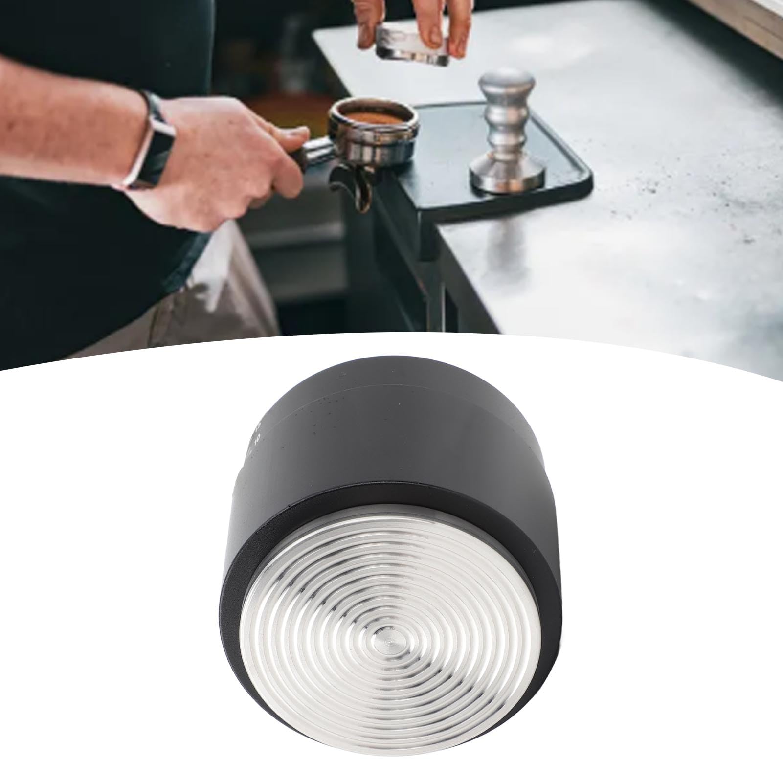 Tamper de café de 58 mm, distribuidor de café 3 en 1, herramienta de distribución de espresso de acero inoxidable, profundidad ajustable para café en casa (Tipo 2)