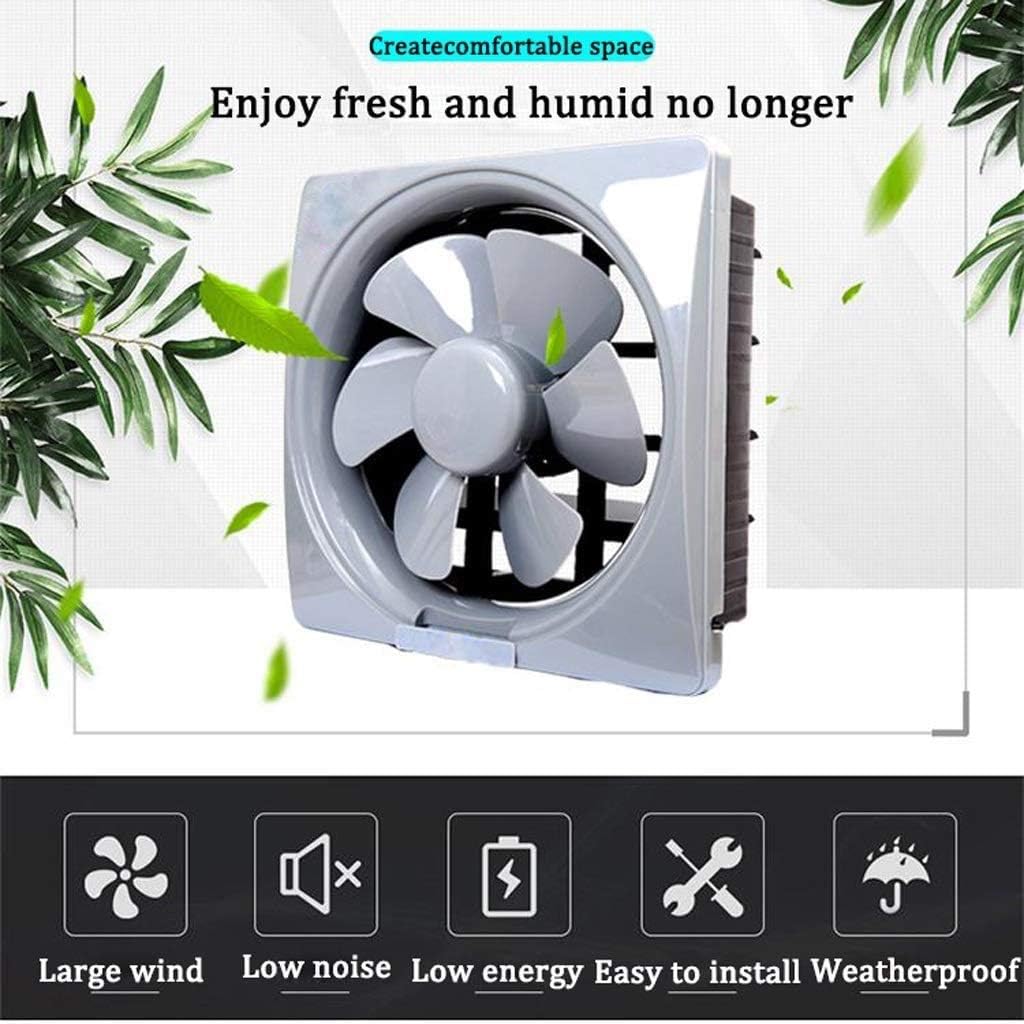Louvered Kitchen Fume Ventilator Fan Bathroom Easy to Install Extractor Fan Powerful High Power Mute Wall-Mouned Exhaust Fan