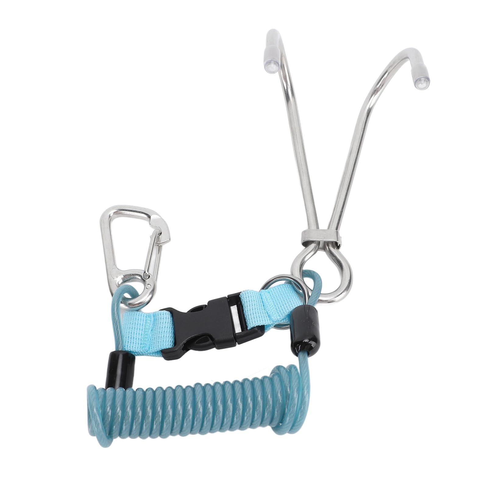 Gancho de buceo en espiral de acero inoxidable con diseño compacto premium 8