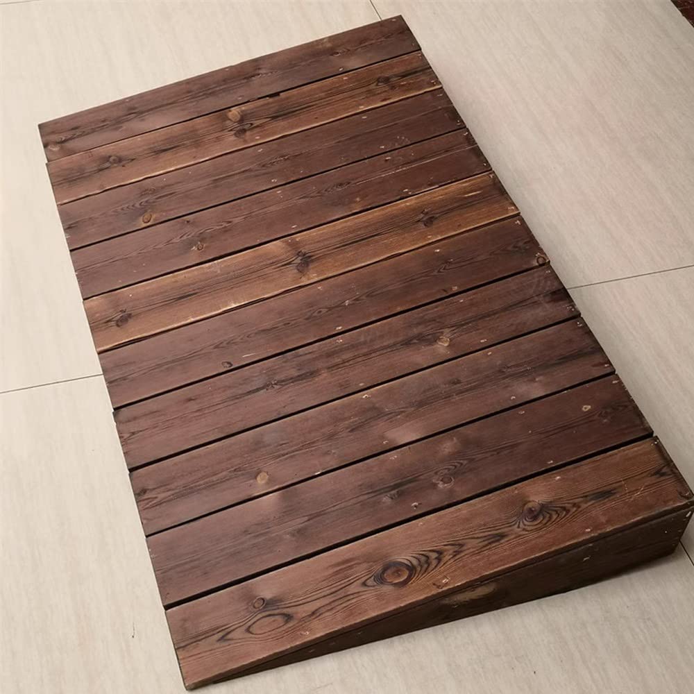 Rampa de umbral de Puerta EMISOO, rampa de Entrada de Madera Maciza, rampa de acera para Silla de Ruedas, rampa de Acceso portátil para Bicicleta y Motocicleta, 10/18/20/25 cm de a