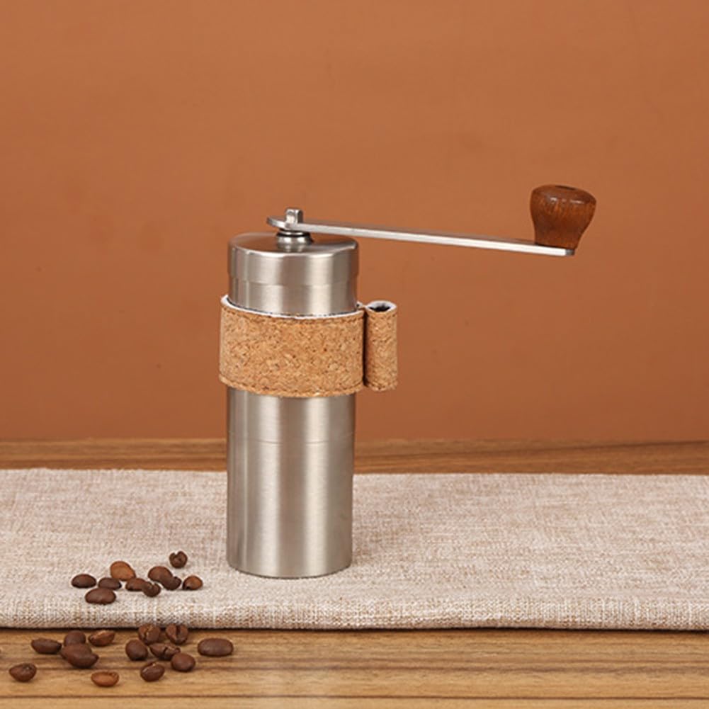 FACAIIO Ensemble de café complet comprenant un pot en acier inoxydable, une tasse, un entonnoir à filtre et un moulin en liège, pour la maison ou le bureau