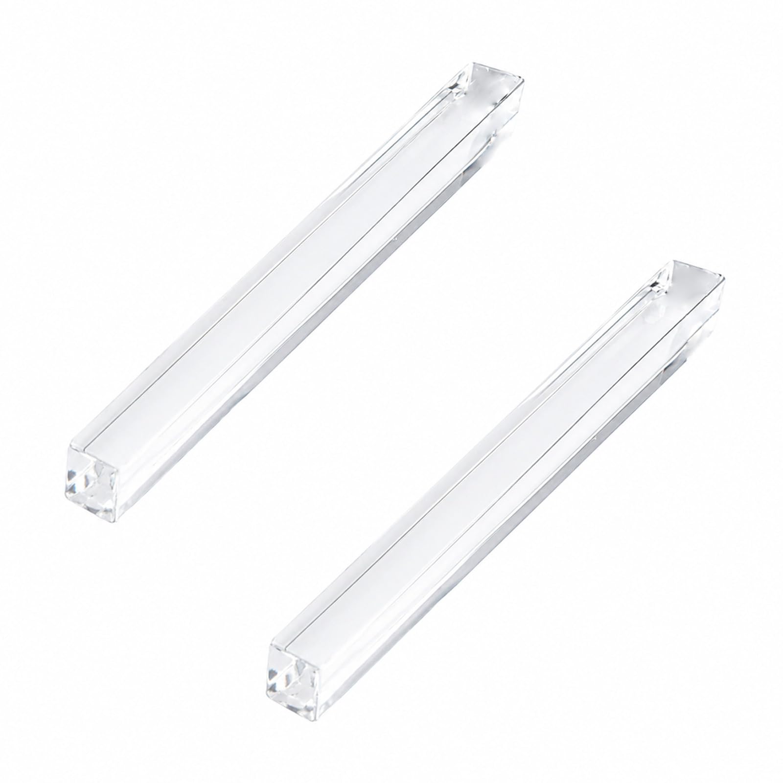 MOROBOR Square Self-Stick Instant Sliding Door Pulls, 2pcs Acrylic Self-Adhesive Push Pull Handles for Cabinet Wardrobe Drawer Glass Sliding Doors Window/120mm — image 1