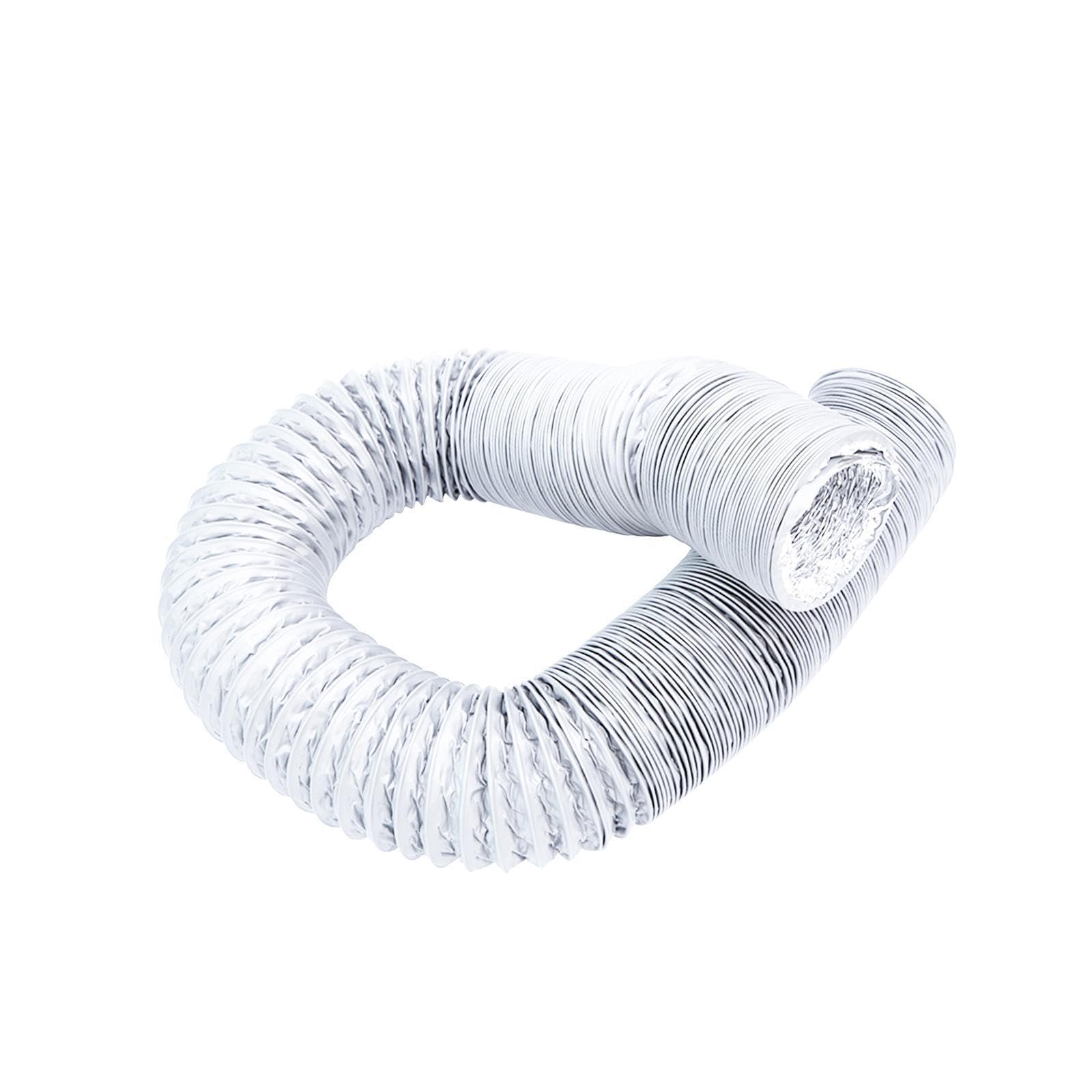 Qixcxaz Dryer Vent Tube Duct Air Vent Hose Thick Layer Flexible Aluminum Ducting Commercial Needs Greenhouses Dryer Hose Aluminum Foil Ducting Portable Ac, 5.91 Inch