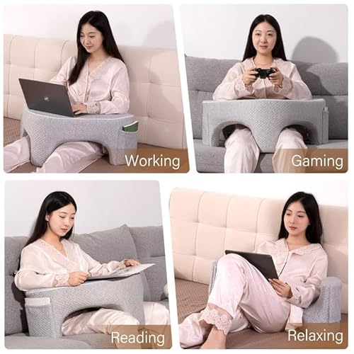Travesseiros de jogos para sentar na cama de adultos, travesseiro de leitura extra grande de espuma
