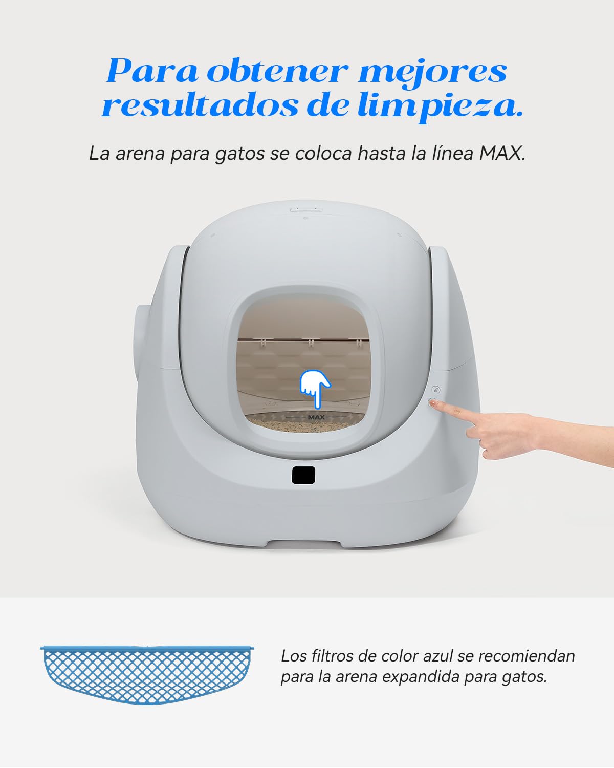 Catlink Baymax-Lite arenero autolimpiable, con monitoreo de Salud para Gatos, Compatible con Control Remoto Mediante App, Ofrece 4 Modos de Limpieza y es Adecuado para Gatos de 1.5 a 10 kg
