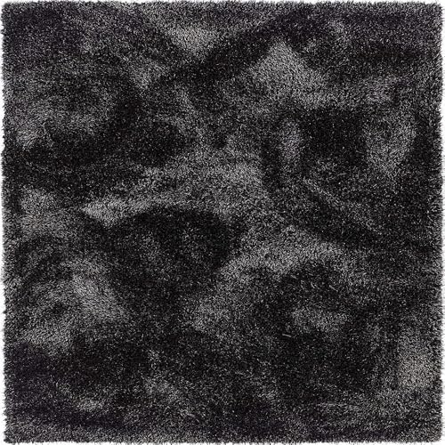 Image of F & B RUGS ; SUPERIOR QUALITY PRODUCTS Firoz and Brothers Handwoven Super Soft Indoor Modern Shag Microfibre Silky Fluffy Smooth 12x12 feet Black
