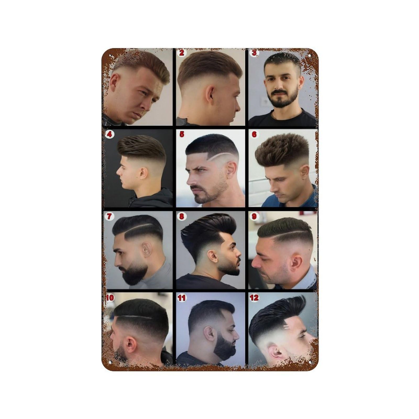 xiaoxiaoshen Barber Shop Fashion Hairstyle (13) Wall Decor Art Metal Tin Poster Modern Home Decor Art Home Bar Shop Decorations Vintage Sign 30x20cm