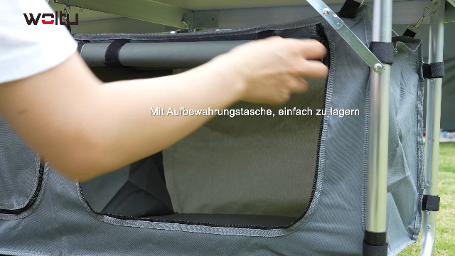 Camping Tisch WOLTU Campingschrank Faltbar Campingküche, Tragbare