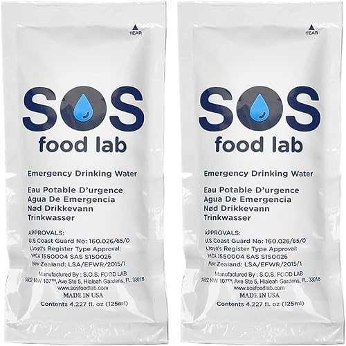 Miniatura 4 de SOS 78804 Bolsa de agua potable de emergencia, 4.2 fl oz